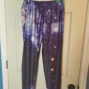 Lotus Leggings Stretchy Galaxy Print